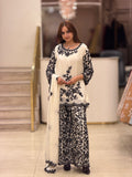 Luxury Chinon Hand-Beaded Embroidered Suit for Women